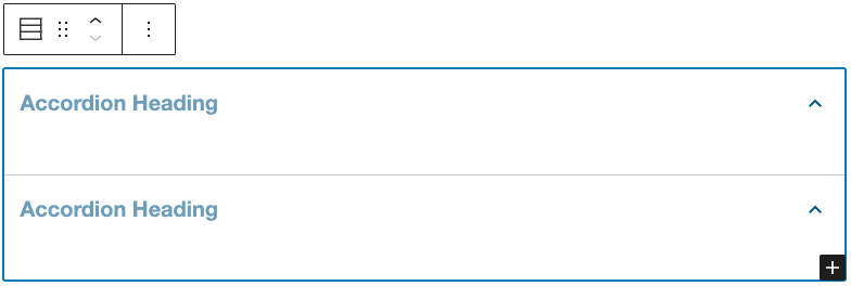 Accordion Block Preview in Gutenberg