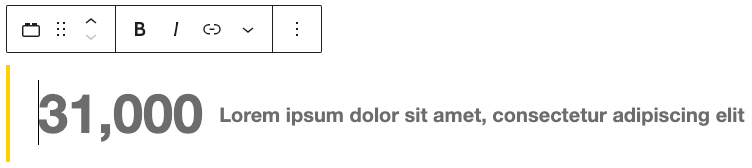 Preview of Statistic variant of Callout in Gutenberg