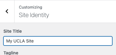Screenshot of Site Title field