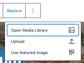 Screenshot of WordPress page editor with Ribbon Banner image editor popup.