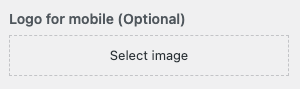 An empty field for mobile logo